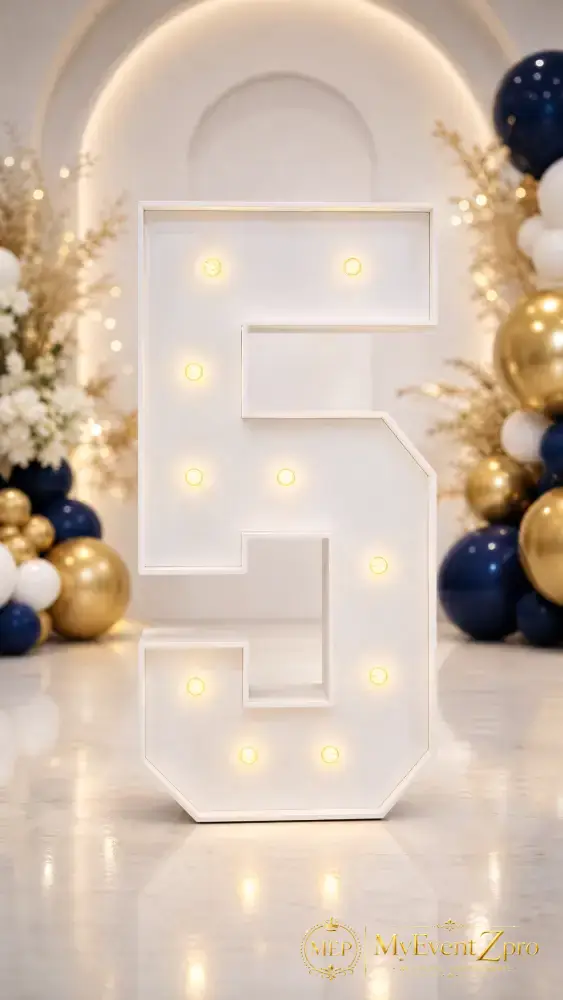 Custom Single Digit Light Up Marquee Number