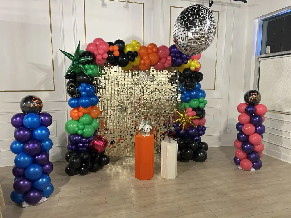 Colorful Birthday Balloon Decoration