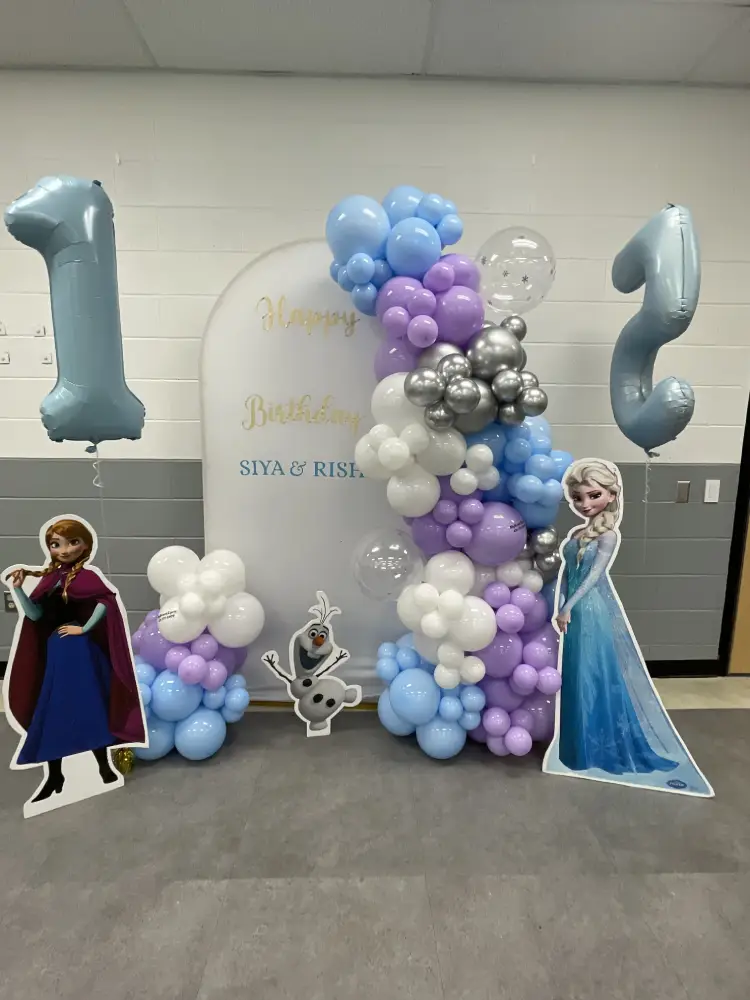 Frozen Theme 2nd Birthday Balloon Decoration