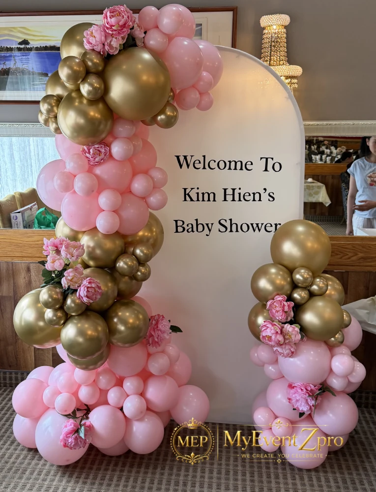 elegant-pink-gold-floral-balloon-arch-baby-shower-hamilton