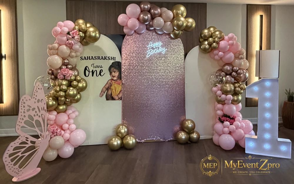 glamorous-pink-gold-first-birthday-backdrop-kitchener