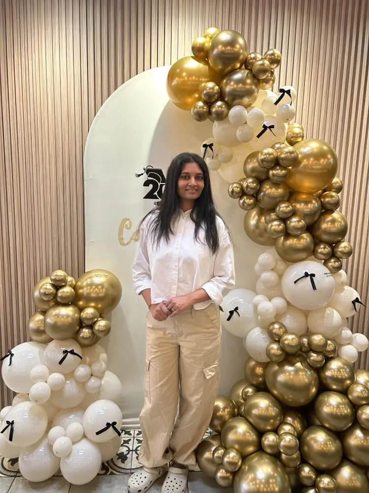 Class of 2026 Graduation Balloon Arch Backdrop Setup