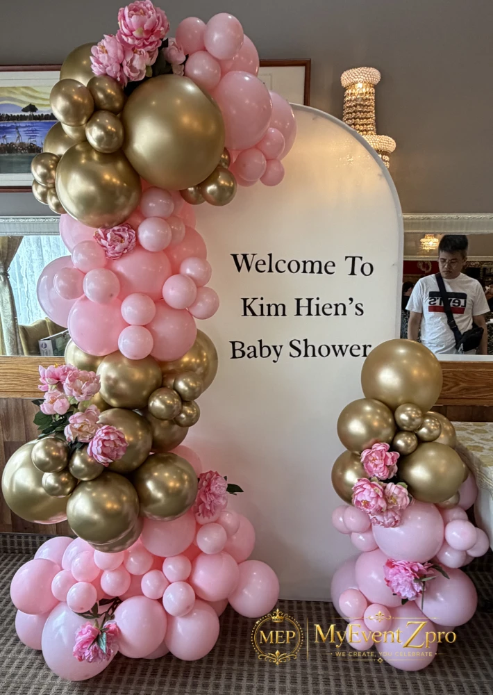 elegant-pink-gold-floral-balloon-arch-baby-shower-hamilton