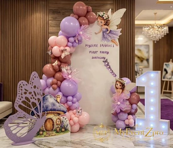 Enchanted Fairy Theme Balloon Garland & Arch Backdrop