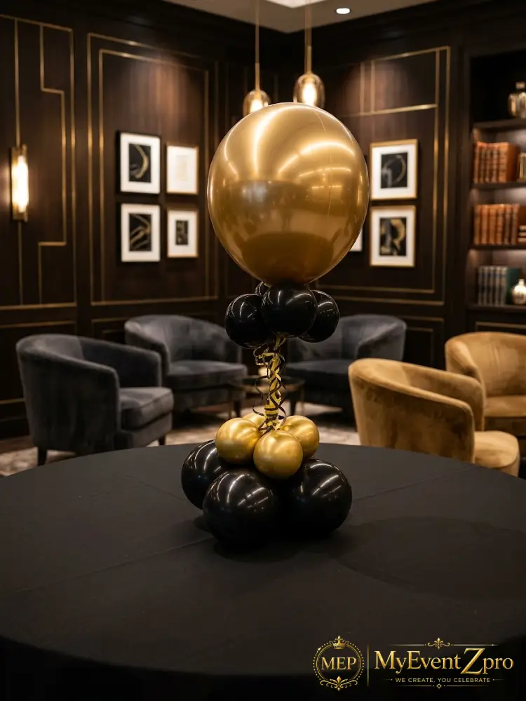 Custom Elegant Tabletop Balloon Centerpiece